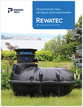 Vignette de la brochure récupération d'eau de pluie Rewatec.