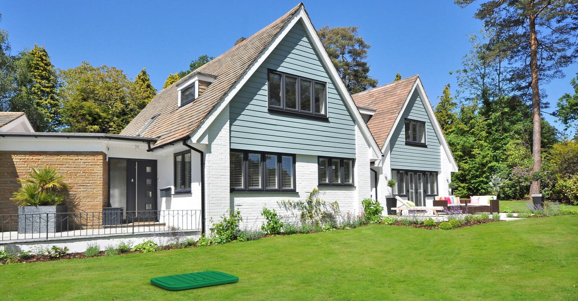 Residential home with an advanced septic system in Pennsylvania.