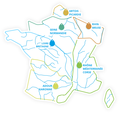 Agence de l'eau carte